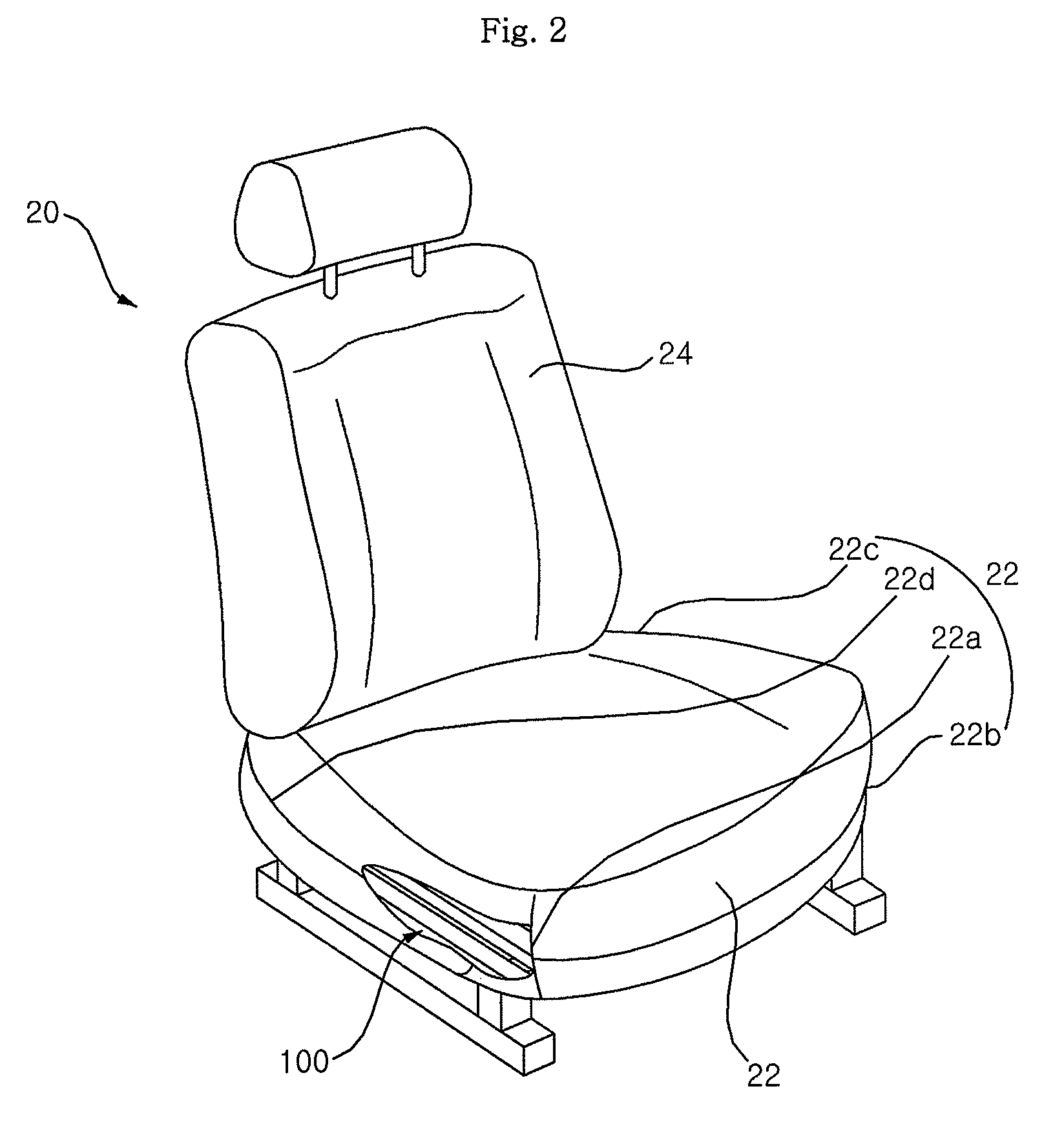 Passenger discriminating apparatus employing two load sensors