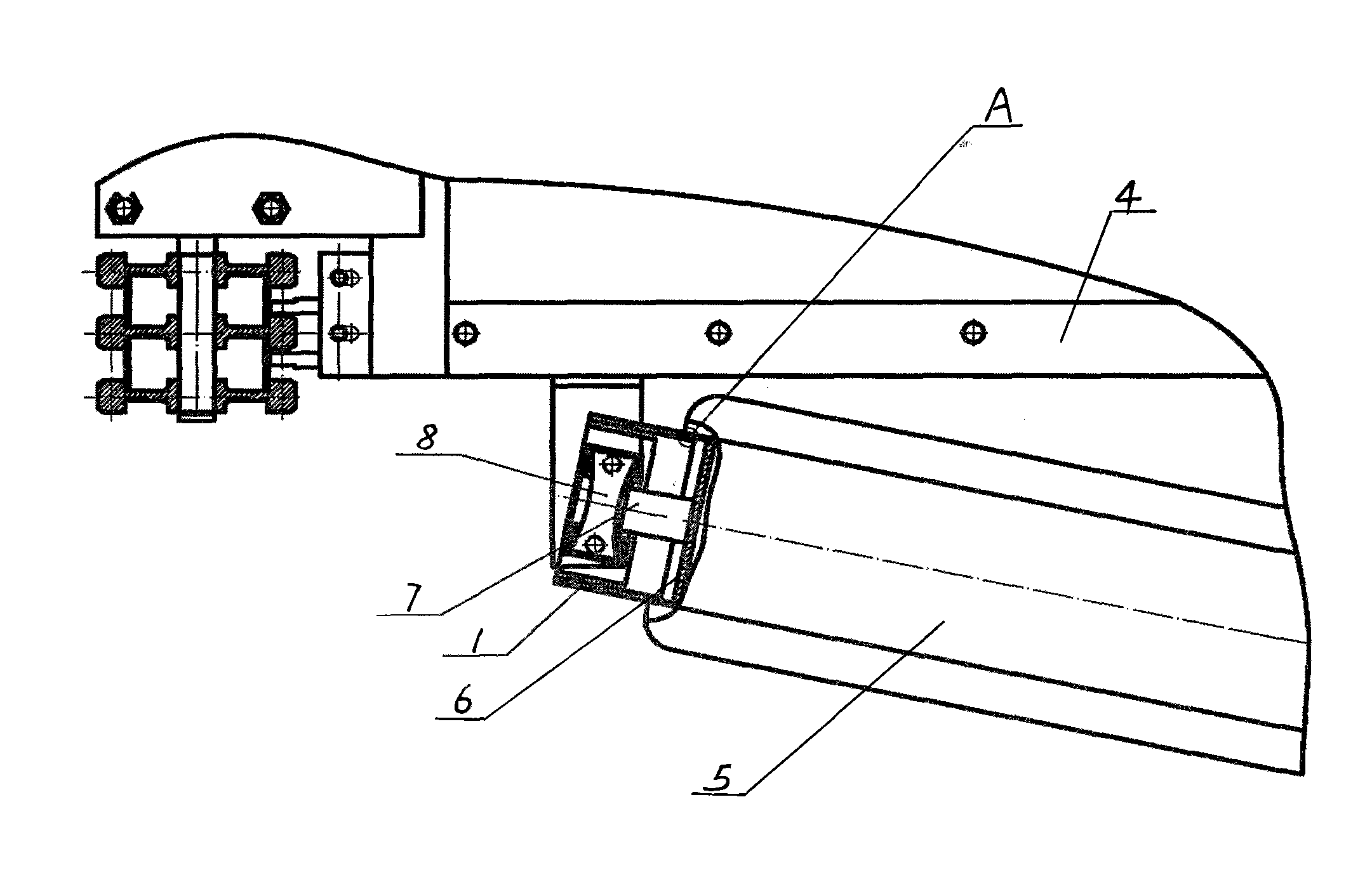 Cylindrical shell type fruit picking roller anti-winding device of peanut combine harvester