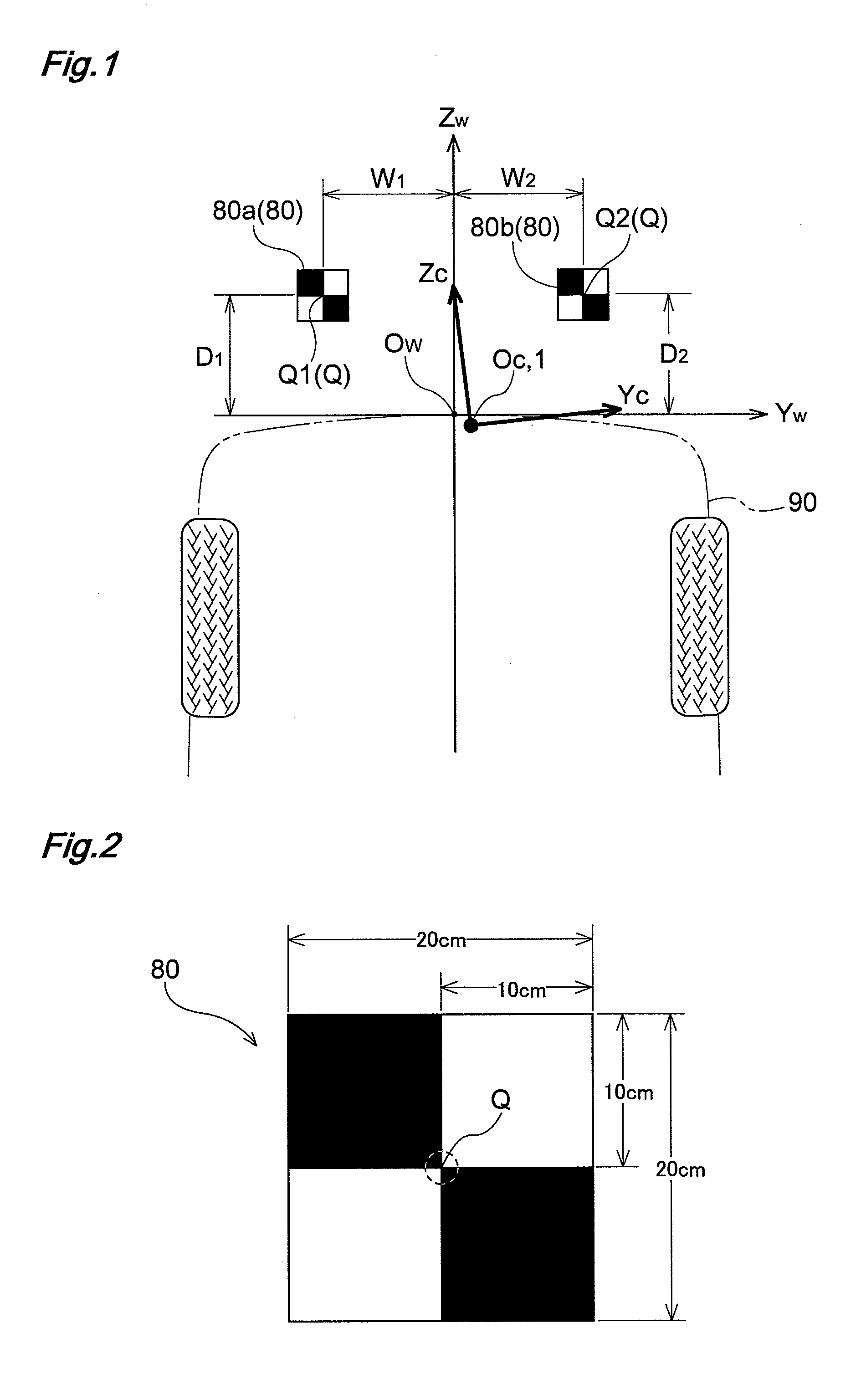 Calibration device, method, and program for on-board camera
