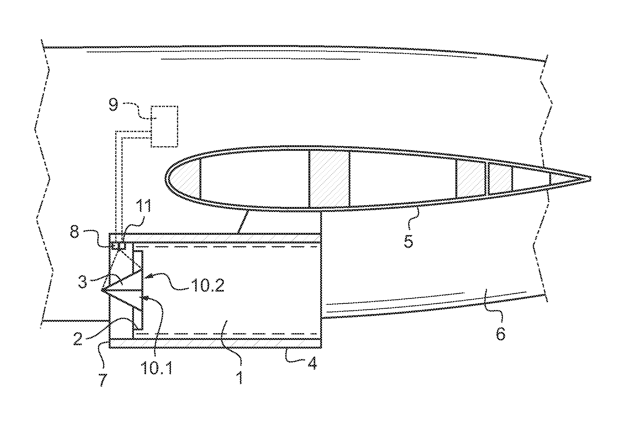 Engine and pod assembly for an aircraft, equipped with an anti-icing device including a source of radiation and pulse control unit connected to the source of radiation