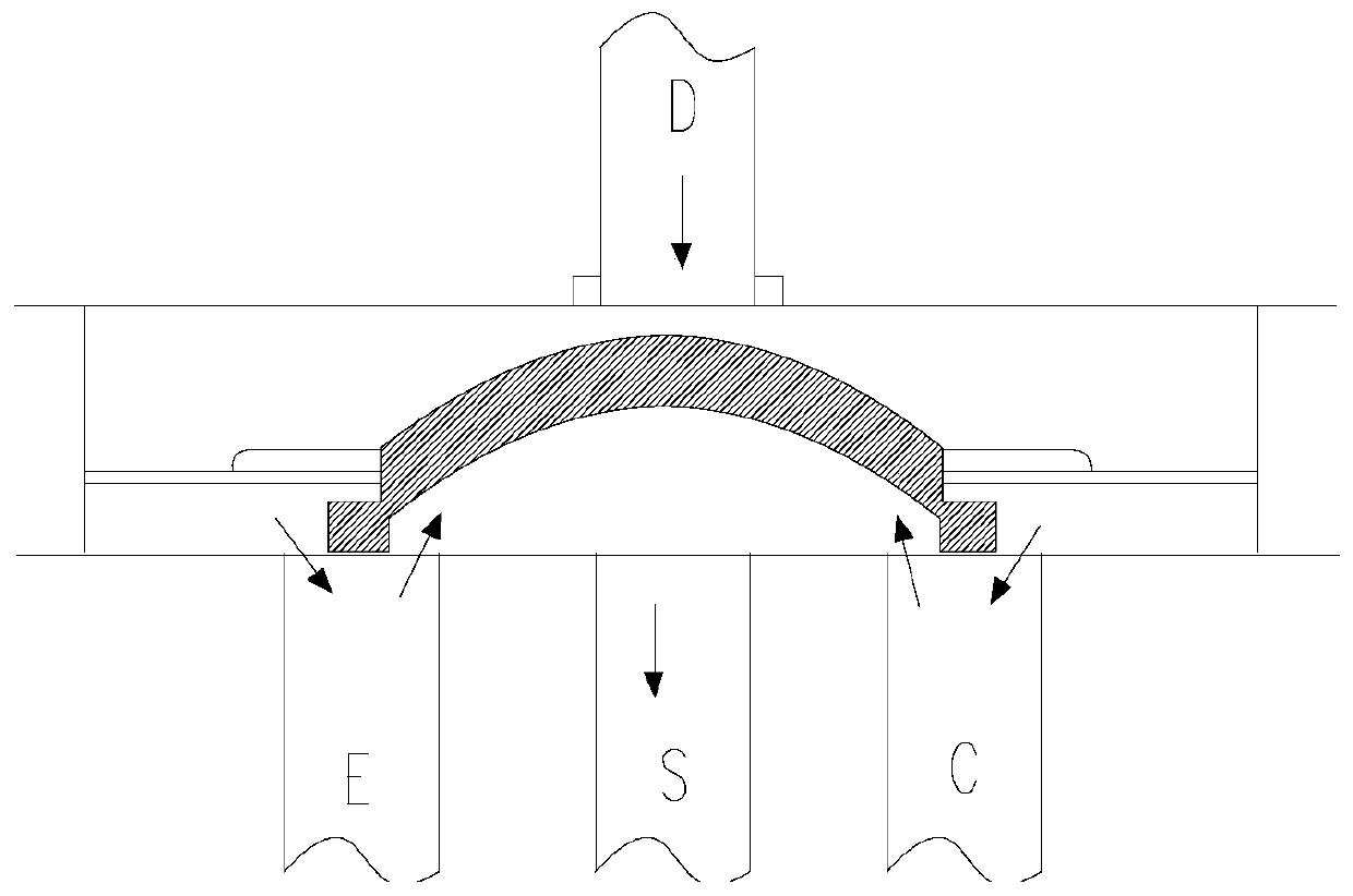 Four-way valve, four-way valve assembly, air conditioner and working method thereof