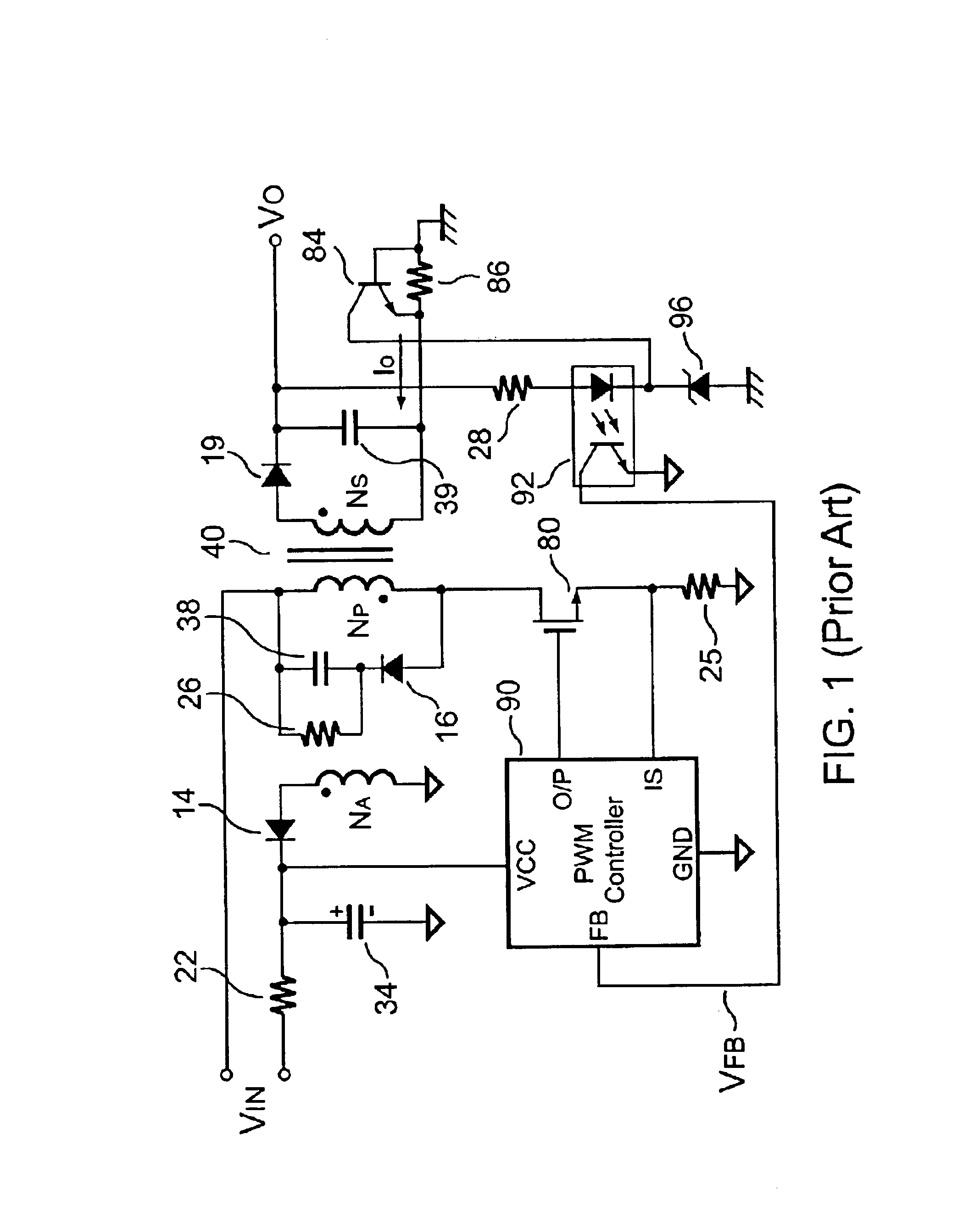 Flyback power converter having a constant voltage and a constant current output under primary-side PWM control