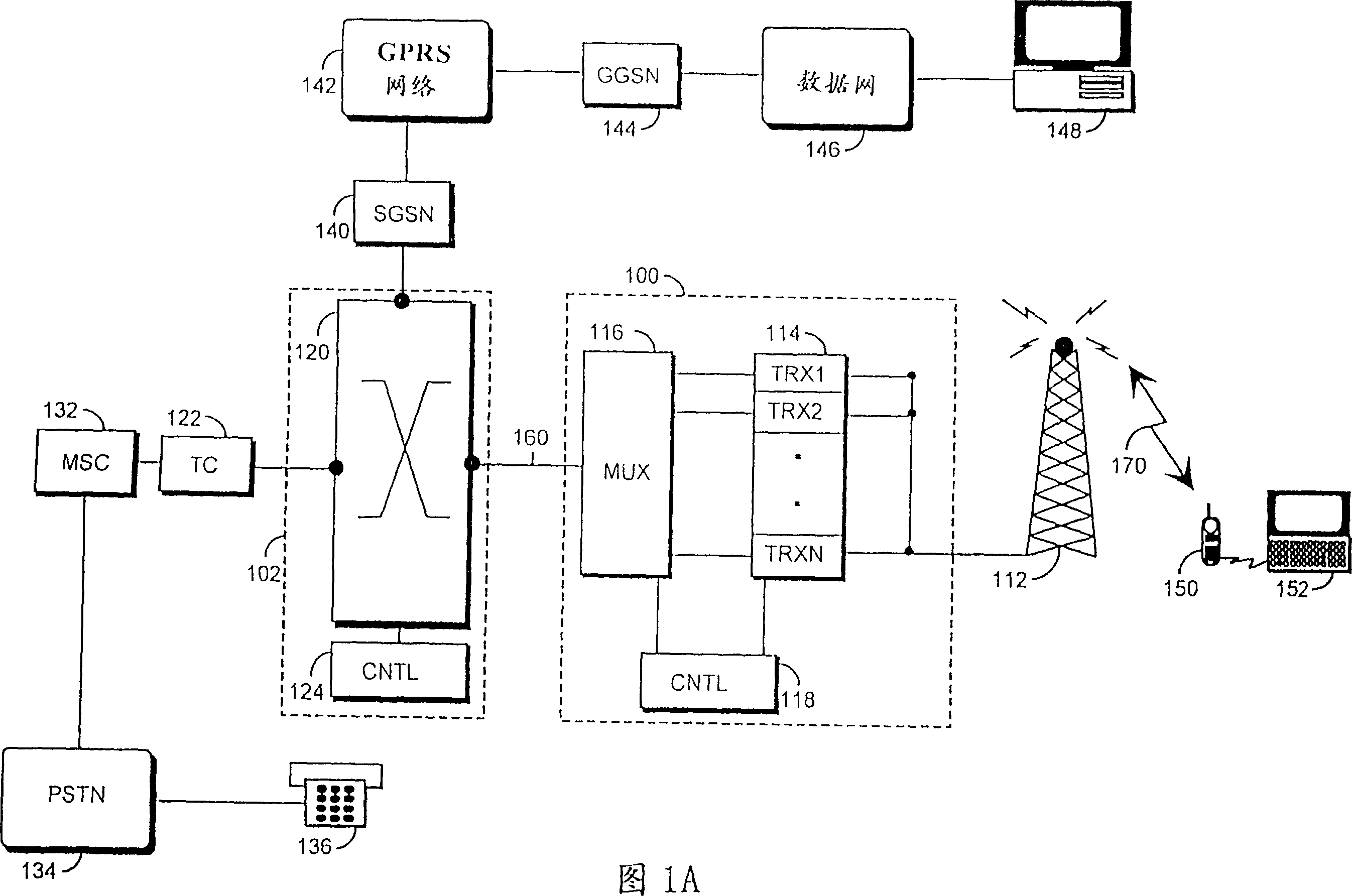 Method for data transmitting in radio system and radio system