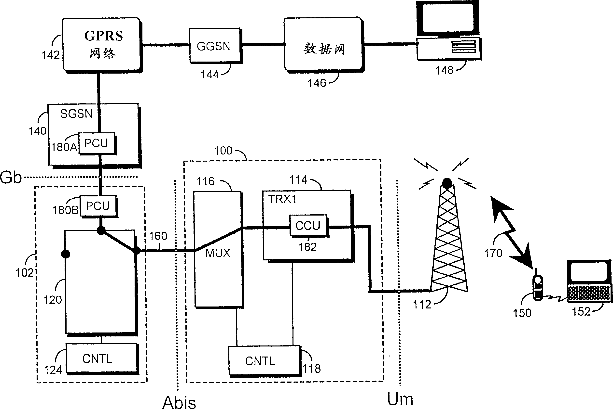 Method for data transmitting in radio system and radio system