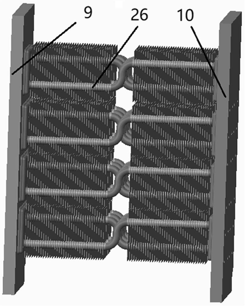 Integrated double-sided air-cooled radiator and simplified power module