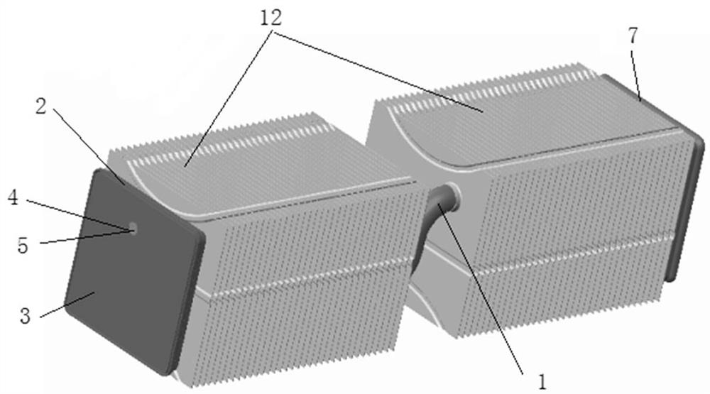 Integrated double-sided air-cooled radiator and simplified power module