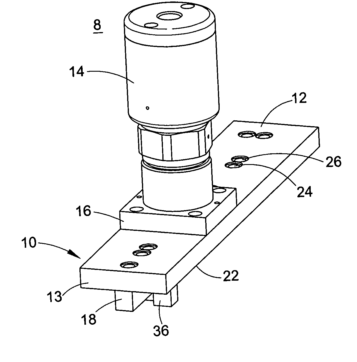 Substrate with offset flow passage