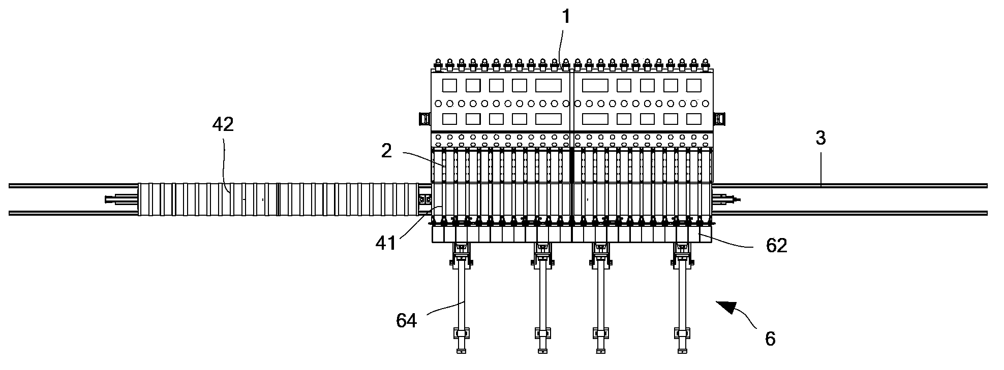 Roll change system of sizing mill