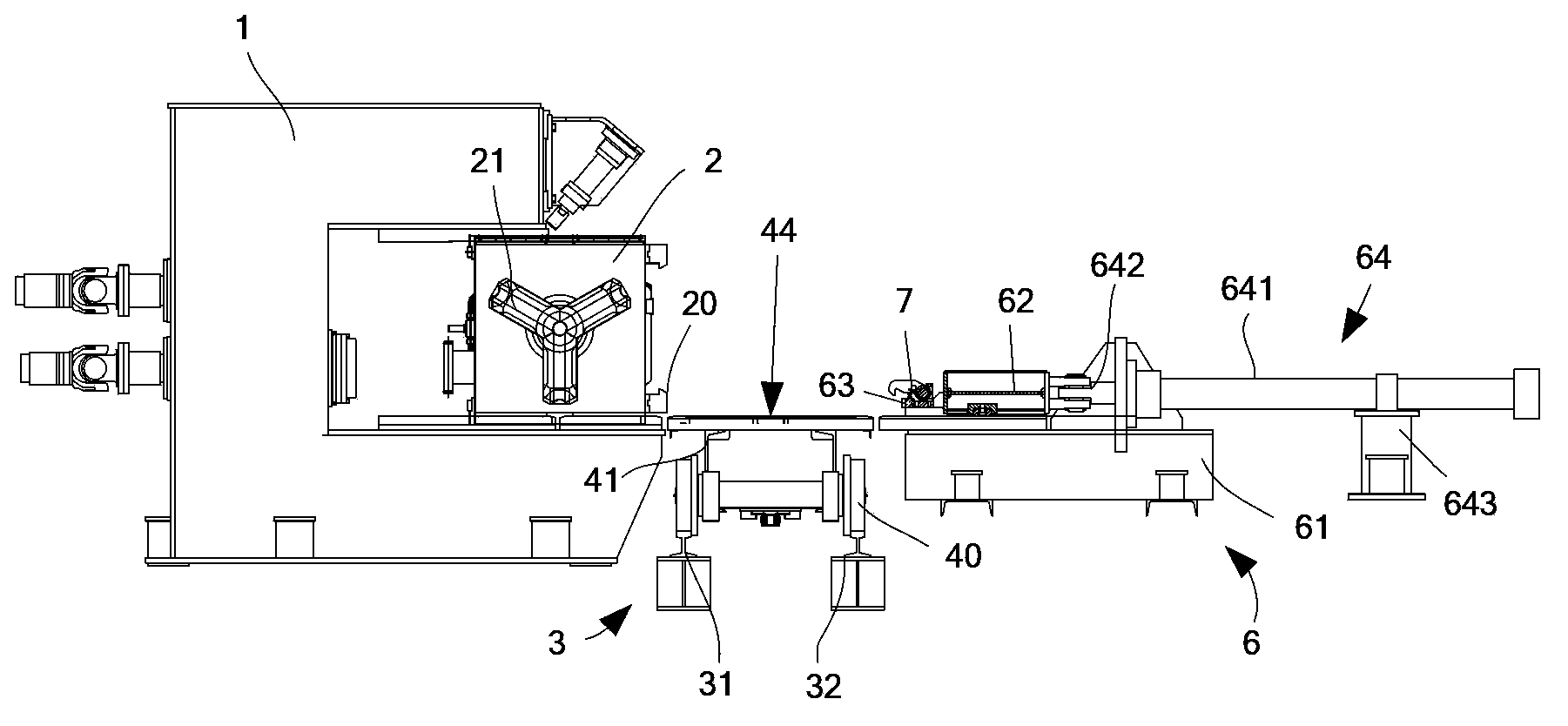 Roll change system of sizing mill