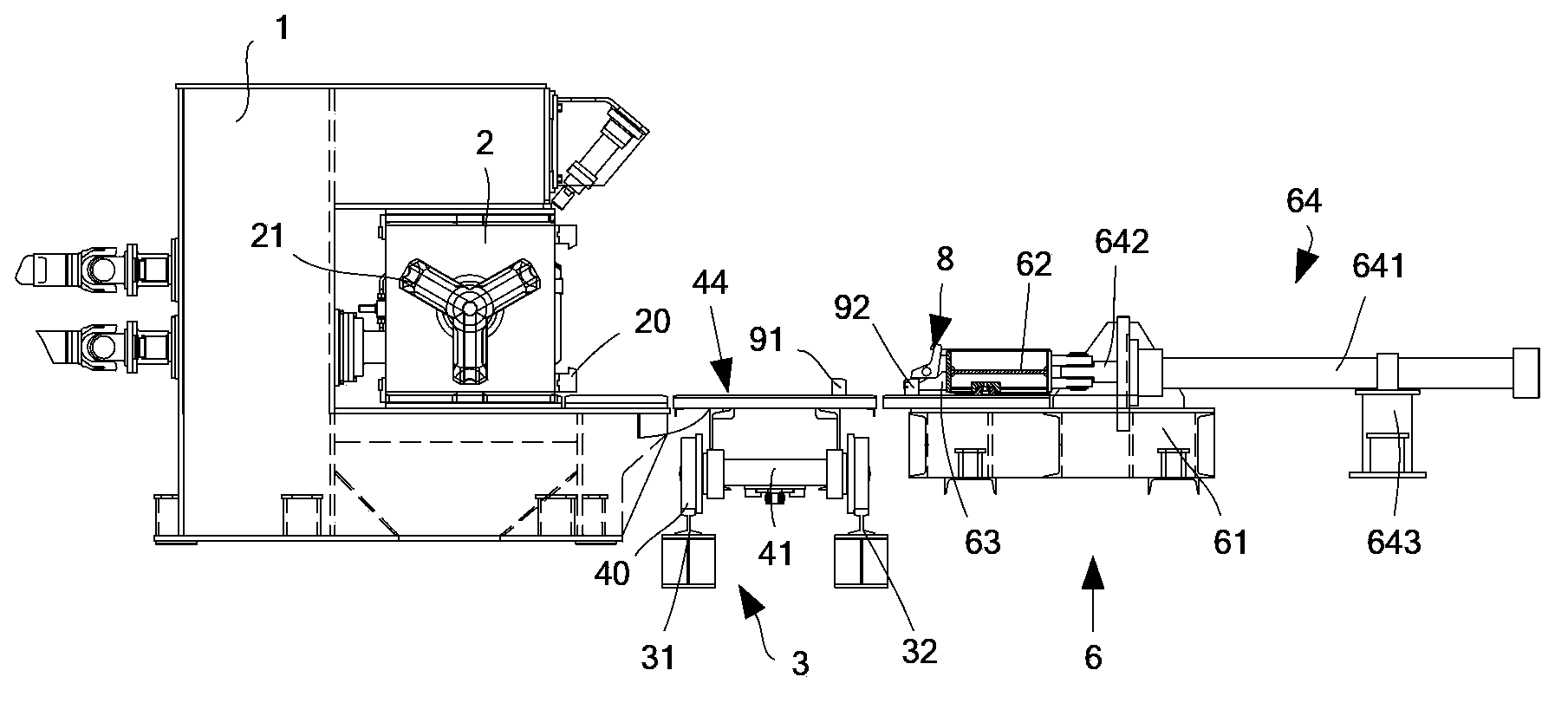Roll change system of sizing mill
