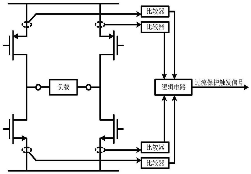 Full-bridge over-current protection circuit and full-bridge over-current protection method