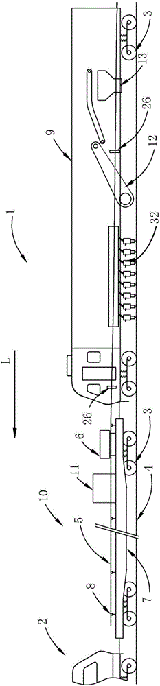 Continuous rail changing operation train and operation method thereof