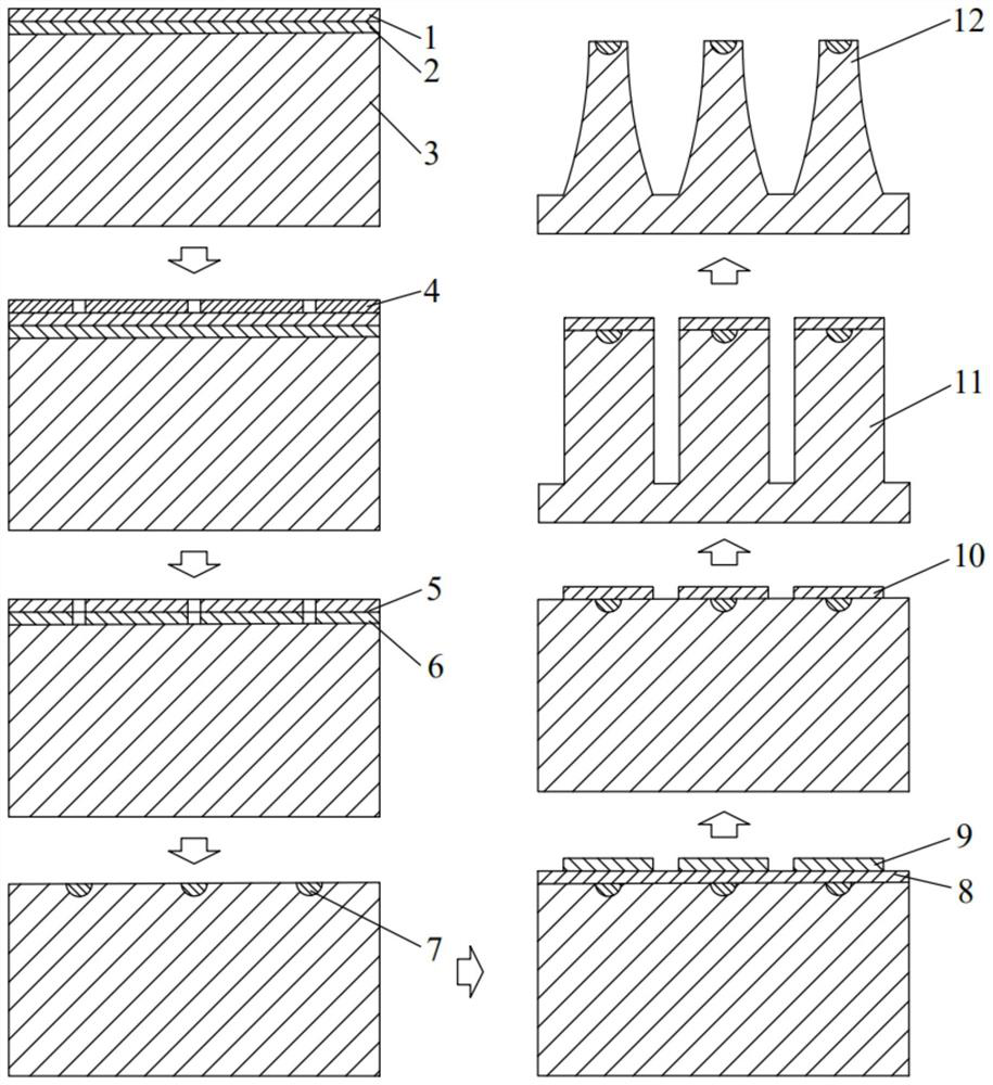 Local porous silicon microneedle array and preparation method thereof