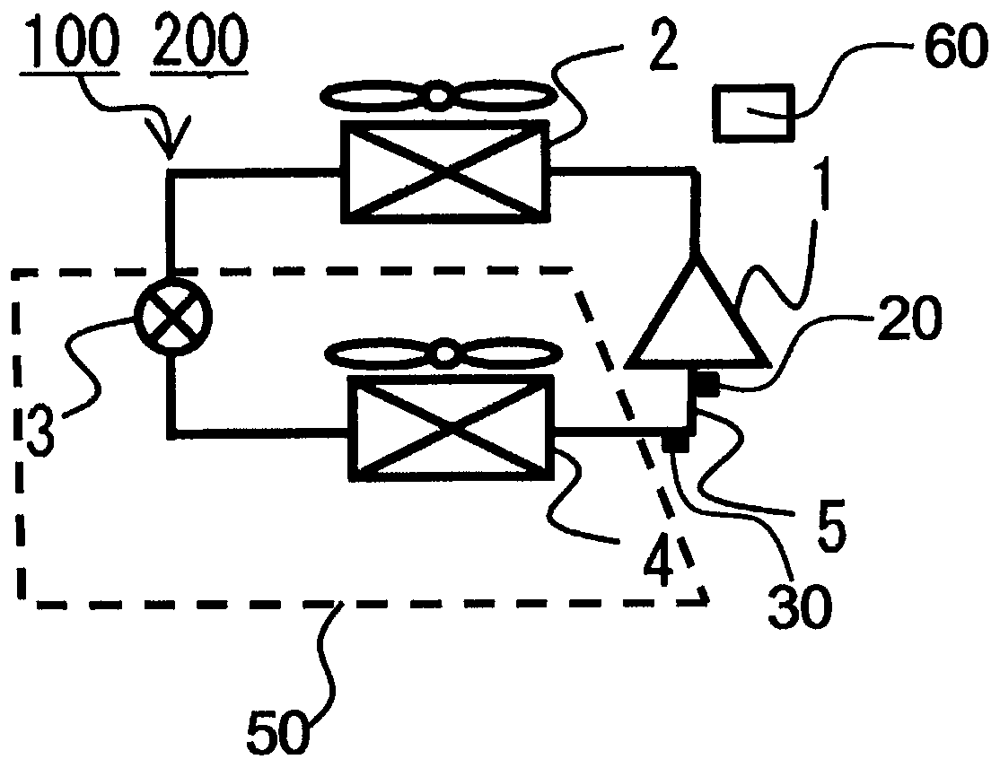 Refrigeration device and refrigeration device operation method