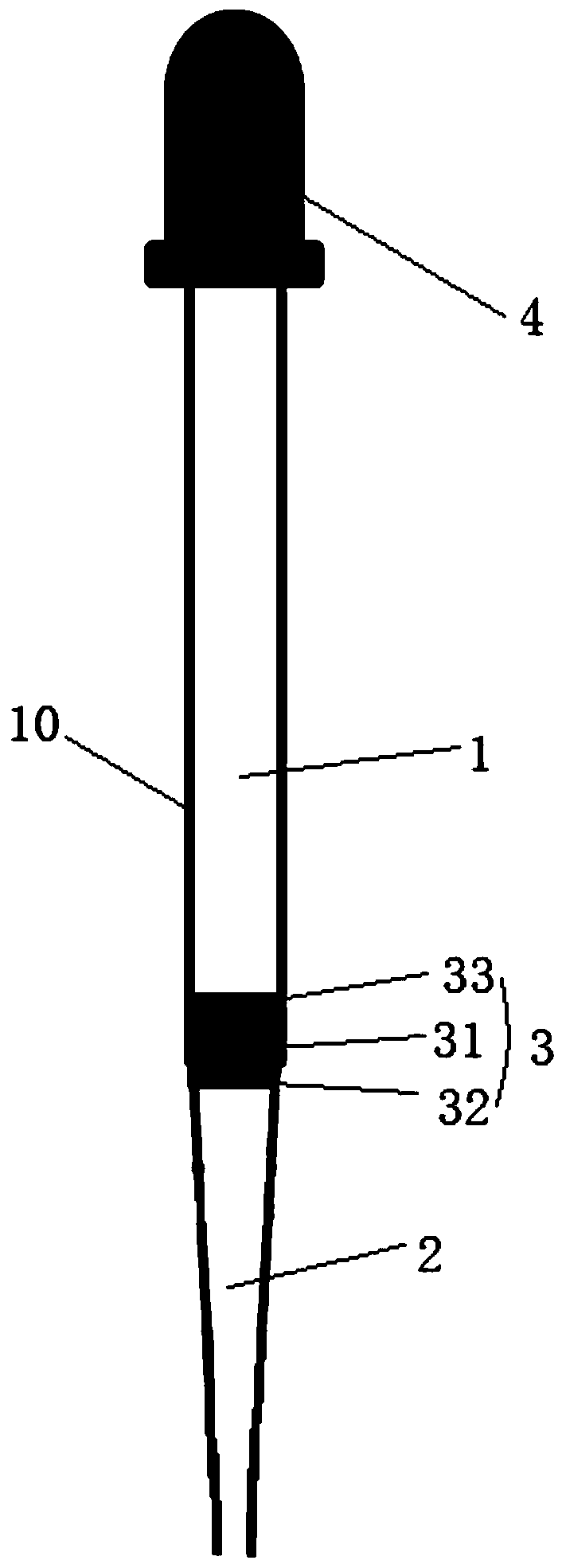 A dropper solid-phase extraction device and method and the preparation method of the device