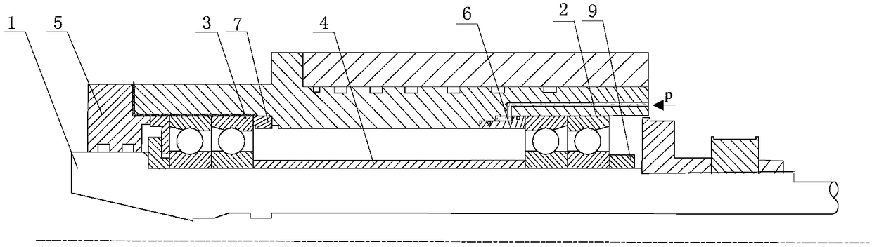 Machine tool spindle system with preload adjustment device