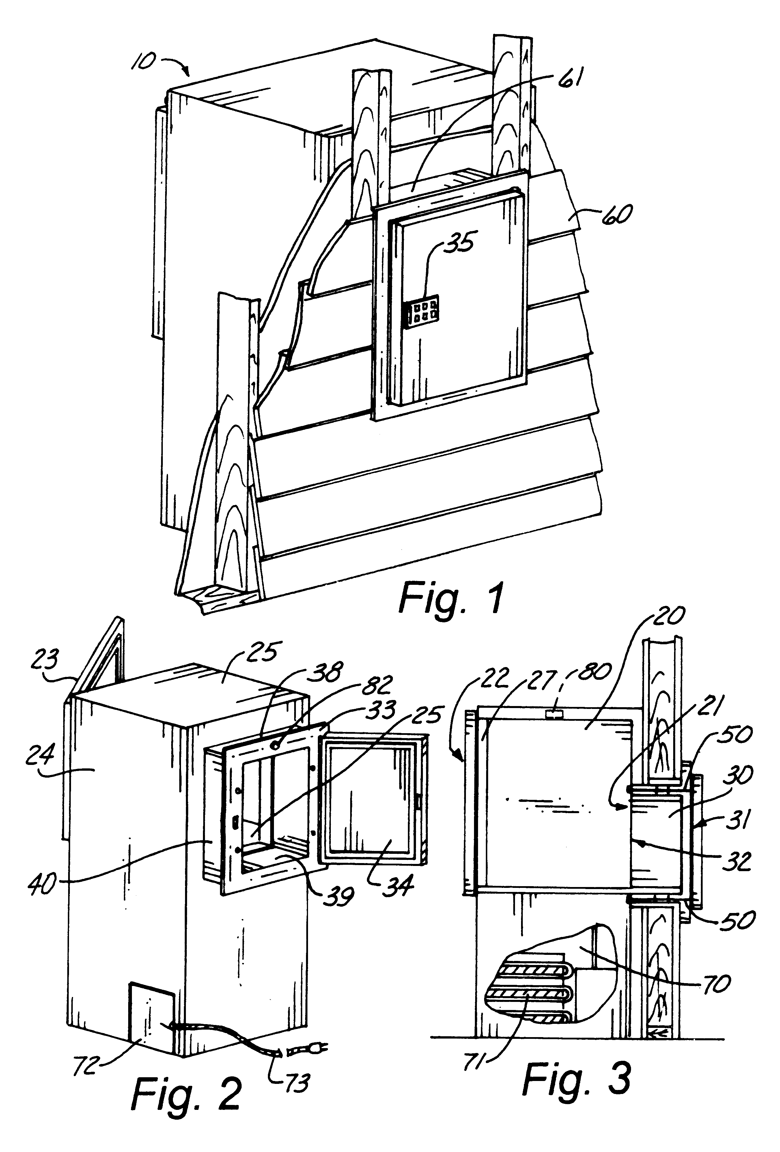 Insulated cabinet for installation in a home exterior wall