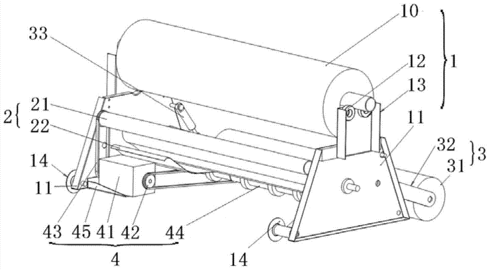 A kind of waterproof roll paver and paving method