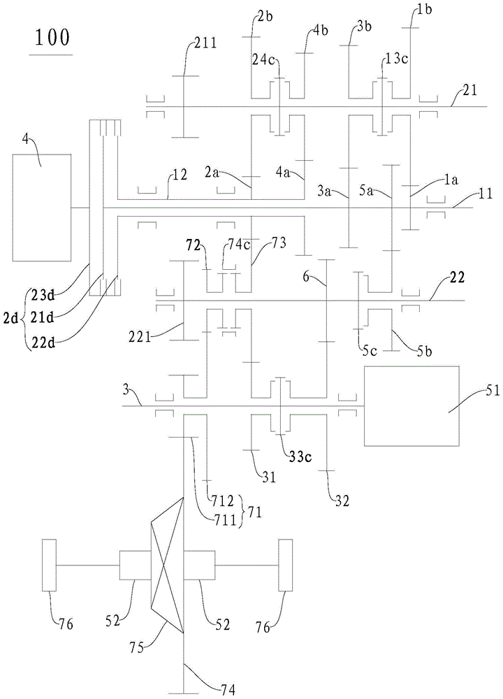 Hybrid electric vehicle, gear-shifting control method thereof and power transmission system thereof
