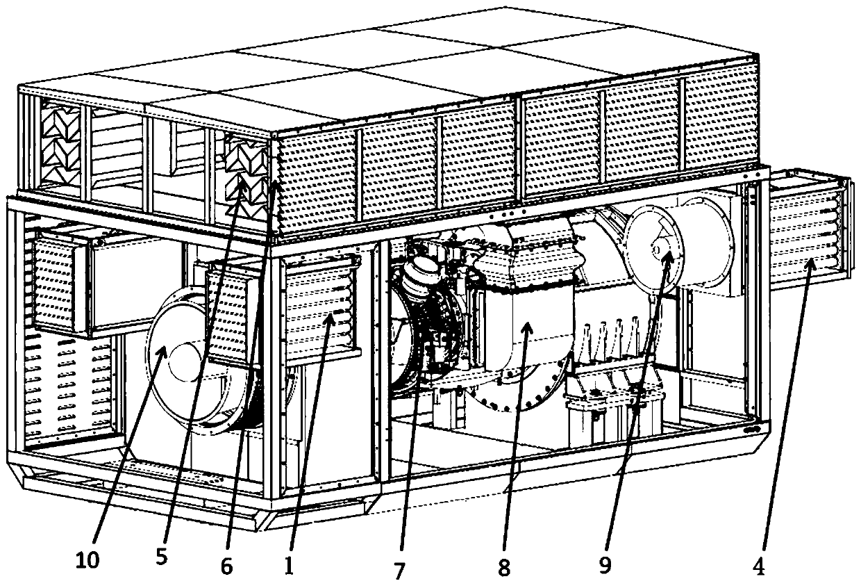 Sound insulation cabin of turbine engine