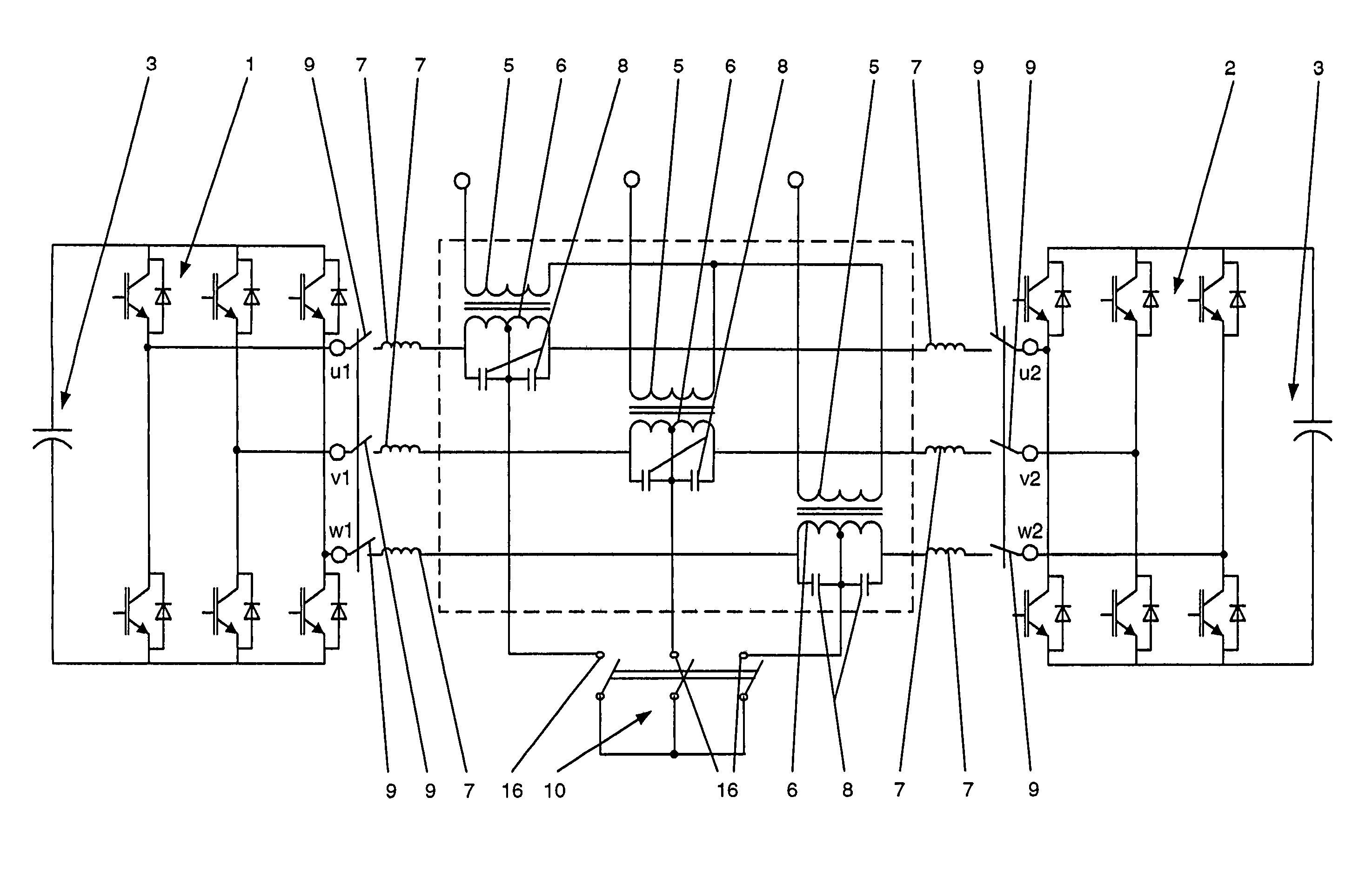 Converter circuit with two converter elements