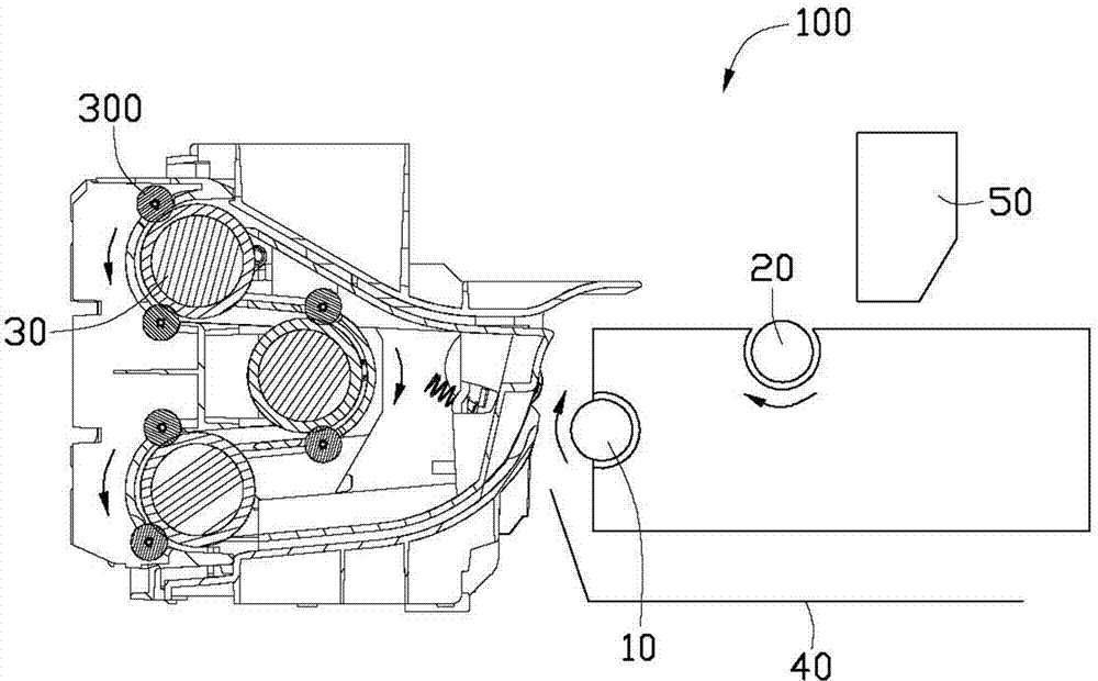 Printer and paper turning mechanism for same