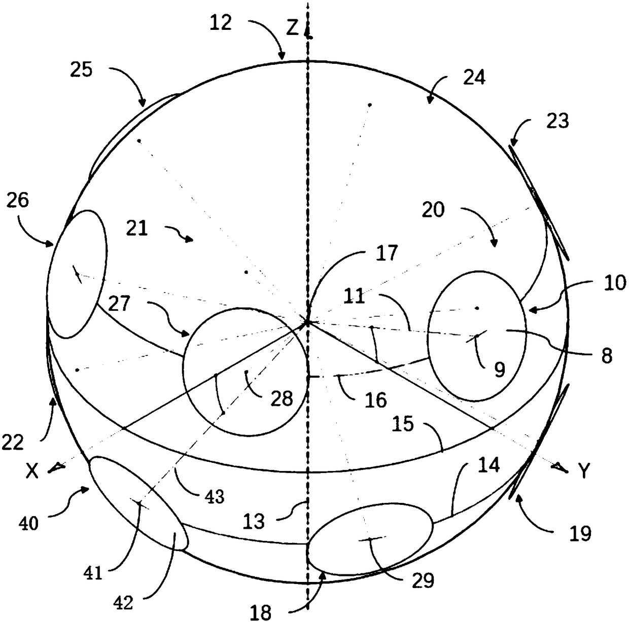 360-degree total reflection prism and its arrangement method