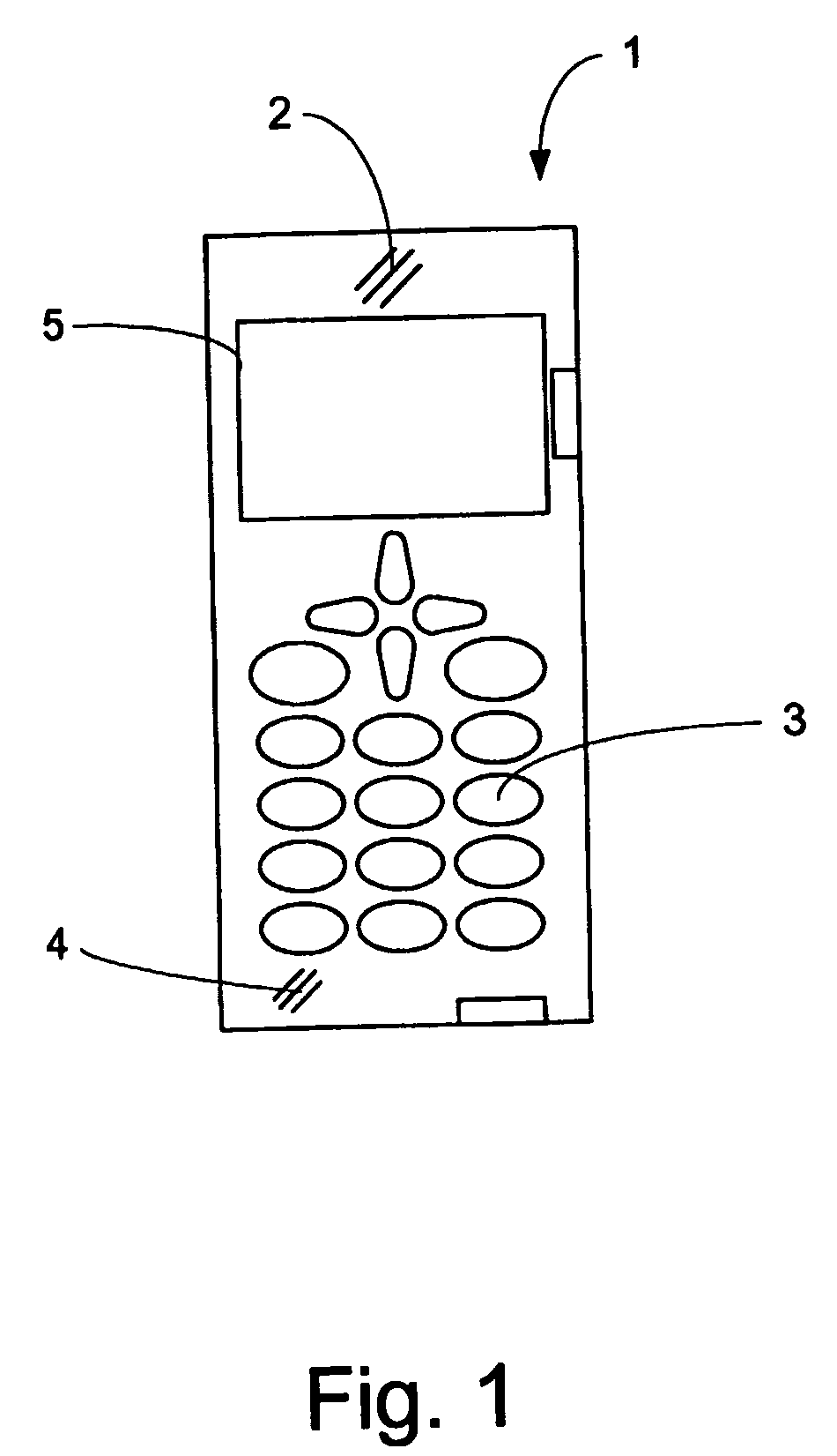 Printed built-in antenna for use in a portable electronic communication apparatus