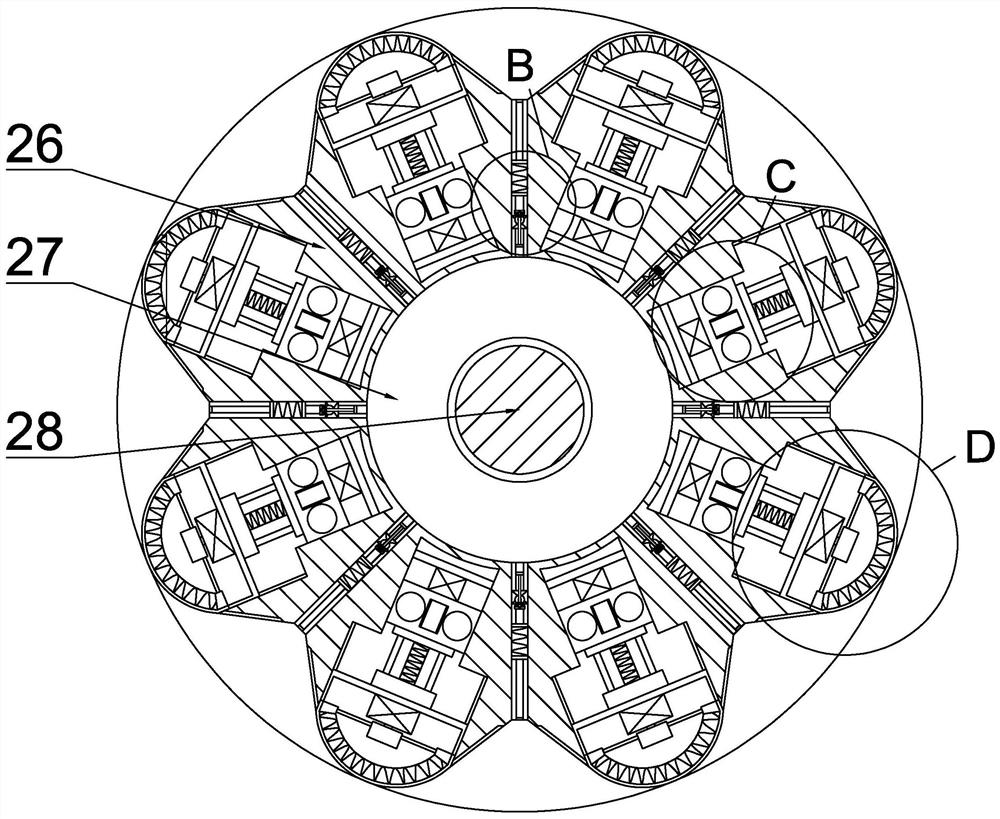 Built-in scrap iron treatment system of metal-working machine