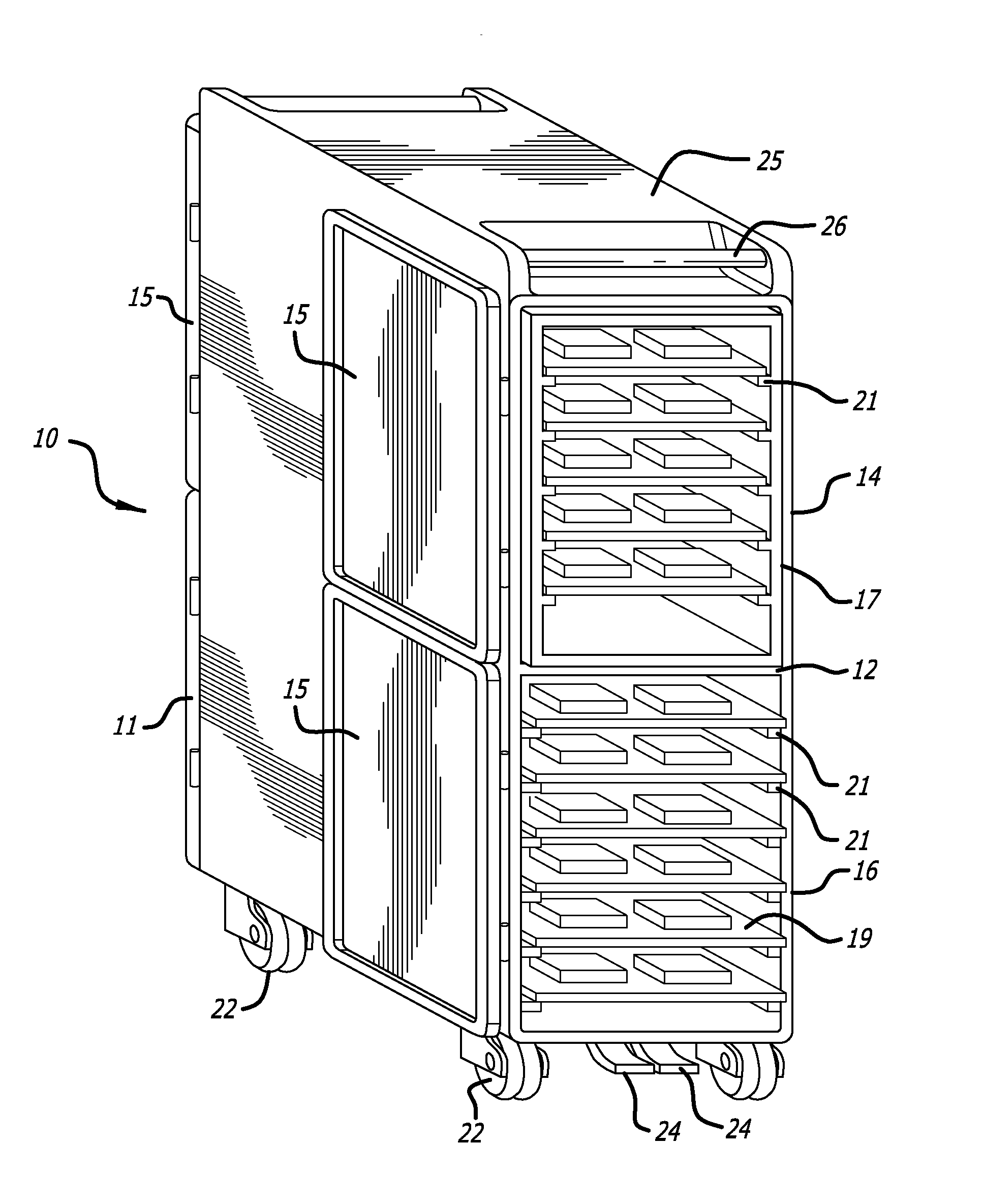 Meal cart for an aircraft galley