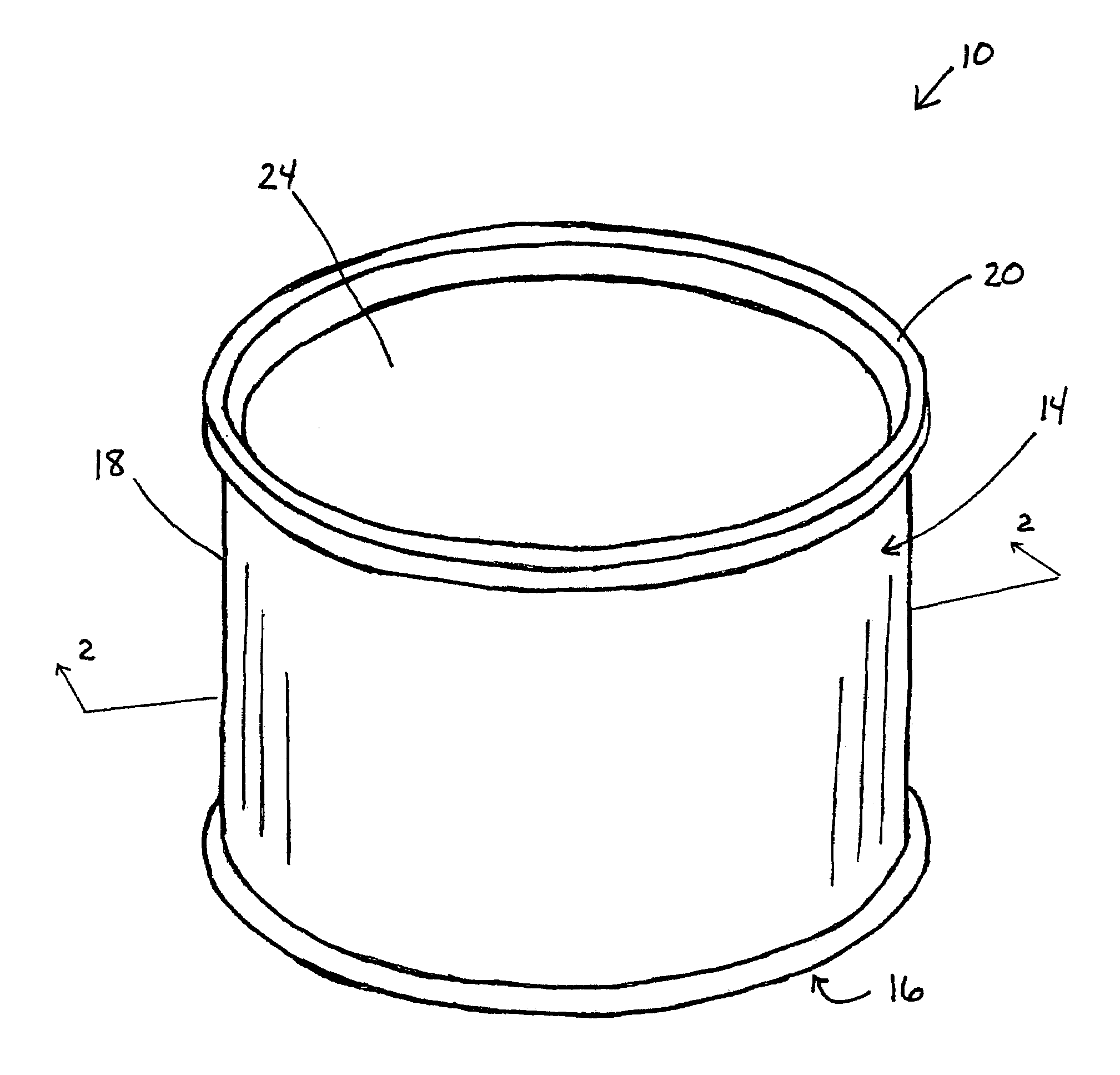 Scooping device for container having an electromagnetic surveillance device