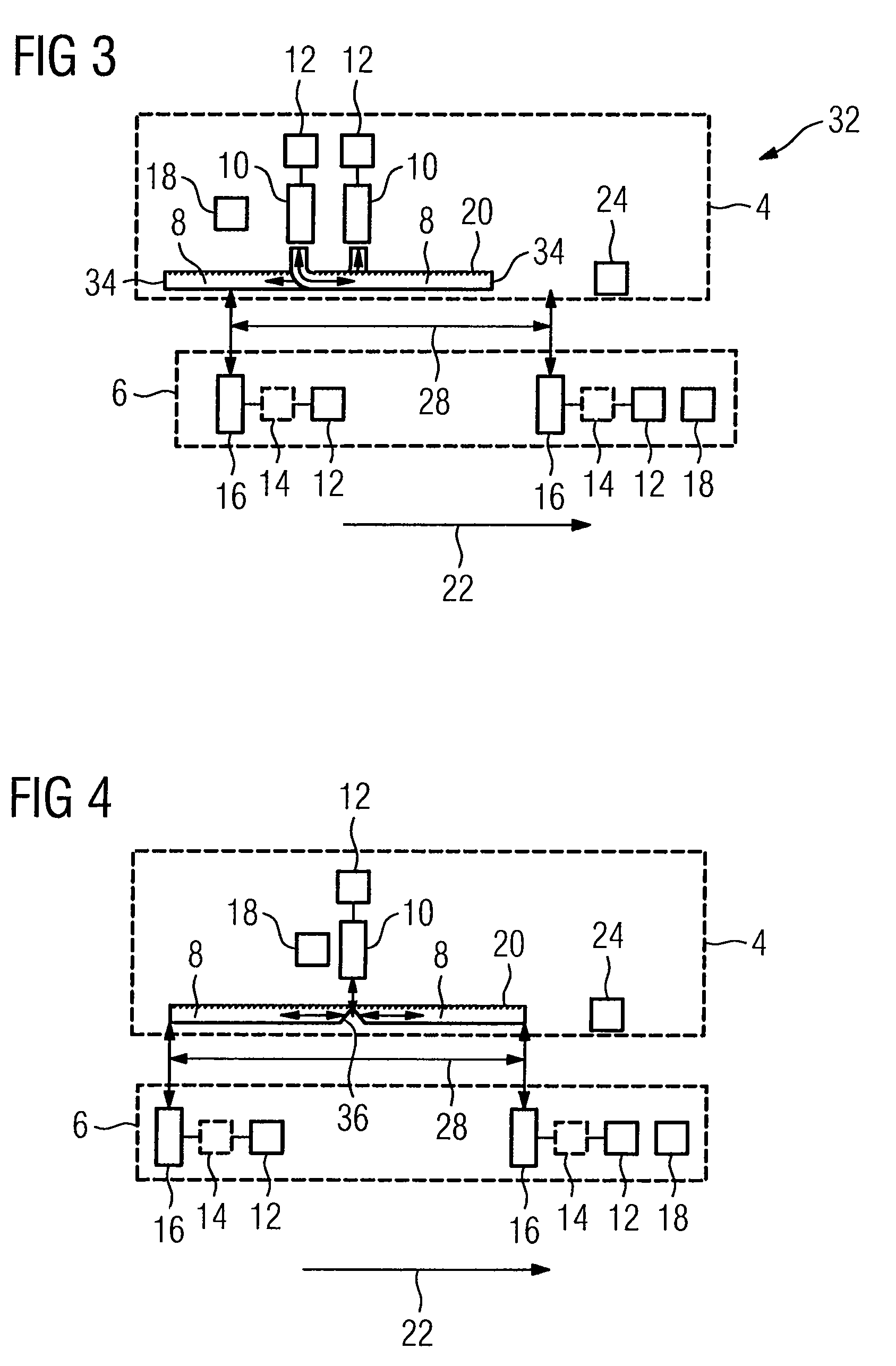 Apparatus for transmitting data between two systems which move relative to one another