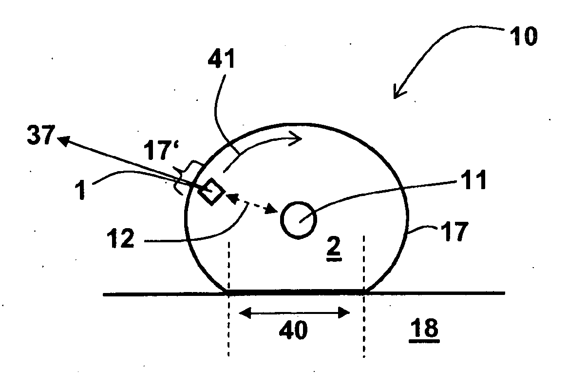 Method for operating a sensor on or in a vehicle tire, and a sensor system