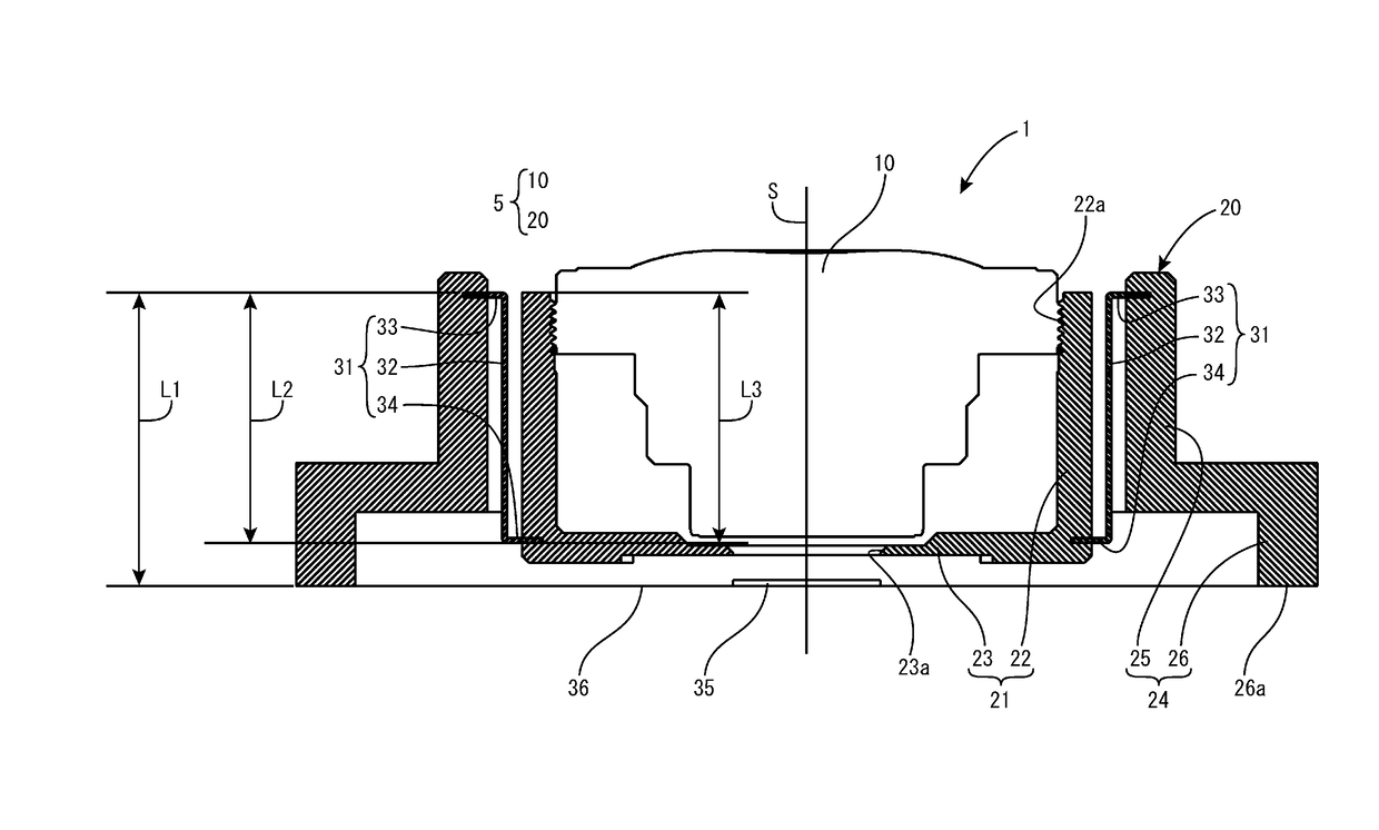 Lens assembly and imaging pickup device