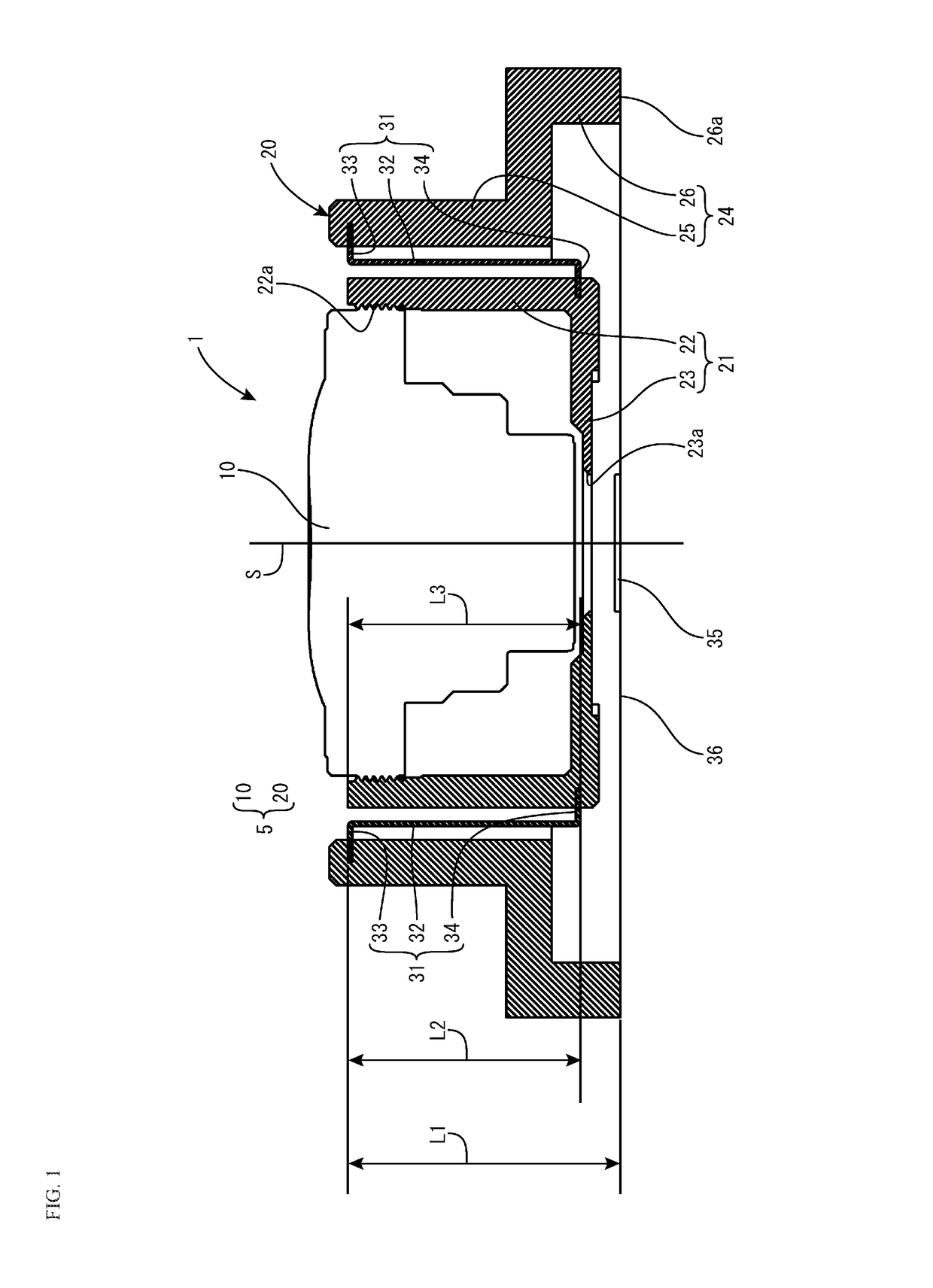 Lens assembly and imaging pickup device