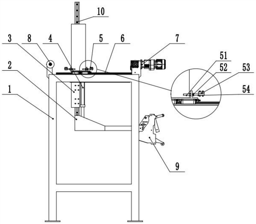 Sealing device for tail part of antirust paper