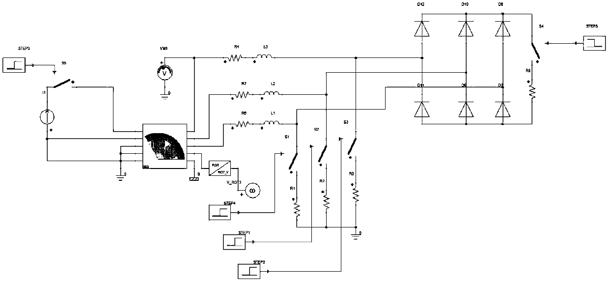 Overvoltage suppression device of three-phase frequency conversion AC power generation system