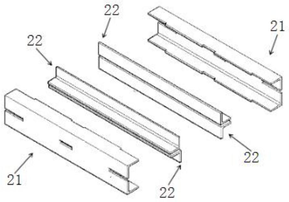 A cold-formed steel composite constrained cross-shaped energy-dissipating inner core buckling-resistant support member