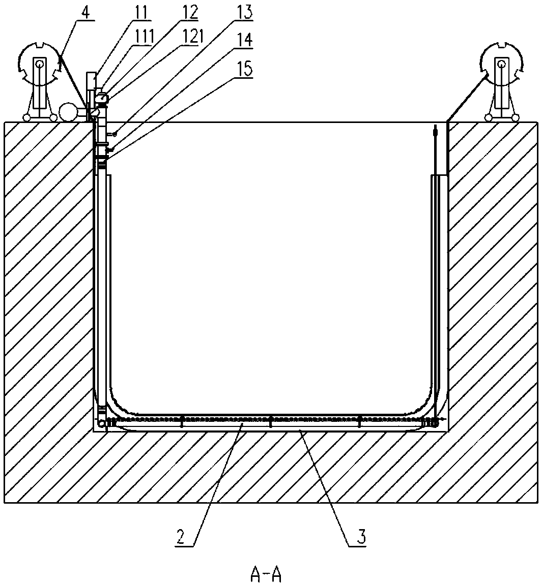 Lifting type self-controlled aeration system with multiple groups of rails