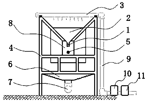 A kind of overturning aquaculture sewage sand filter tank