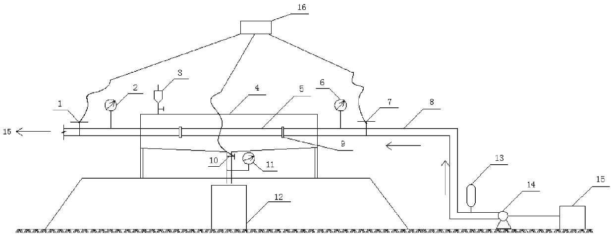 Device for measuring leakage of water supply pipeline in laboratory and measuring method using same