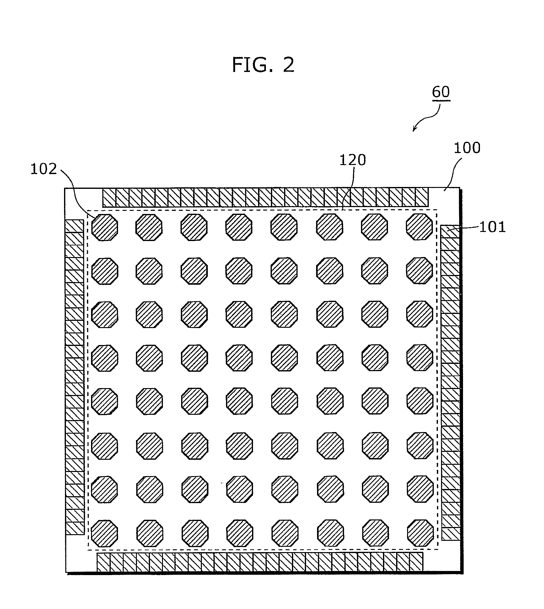 Semiconductor device including external connection pads and test pads