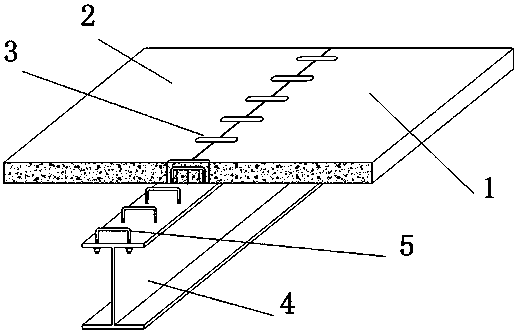 Steel-prefabricated concrete composite beam and manufacturing method thereof