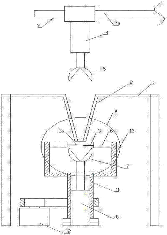 Chicken claw bone removing device and working method thereof