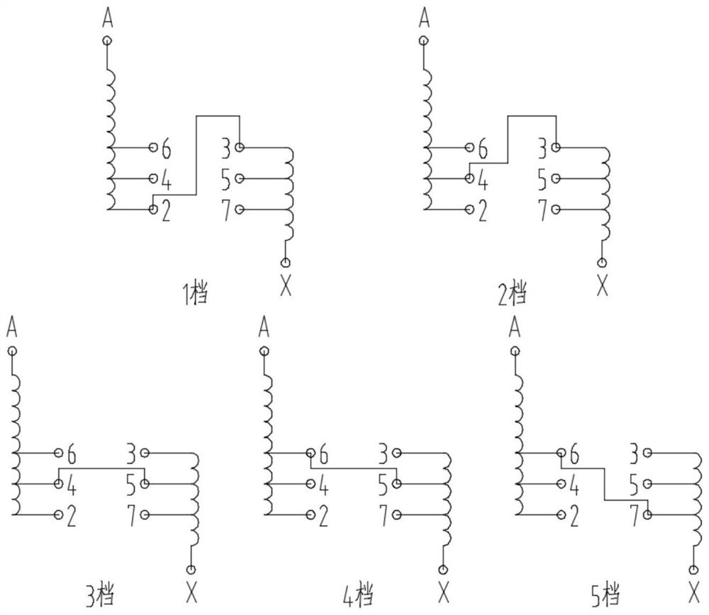 Series-parallel tapping method and device for reducing vacancy rate of tapping turns of distribution transformer