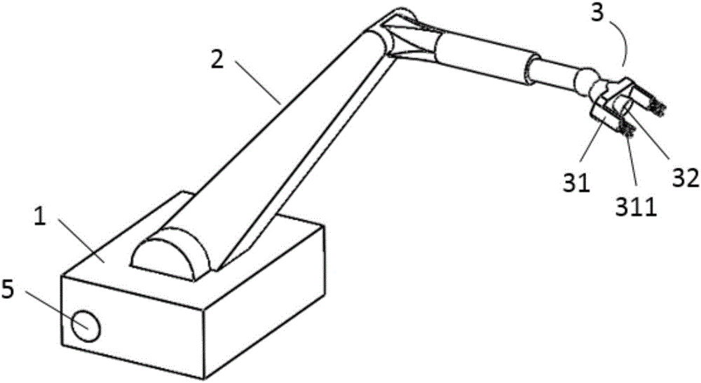 Mechanical arm with air extracting type sucker for mounting springs and working method for mechanical arm