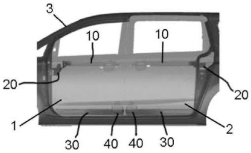 Device for operating opposite sliding doors