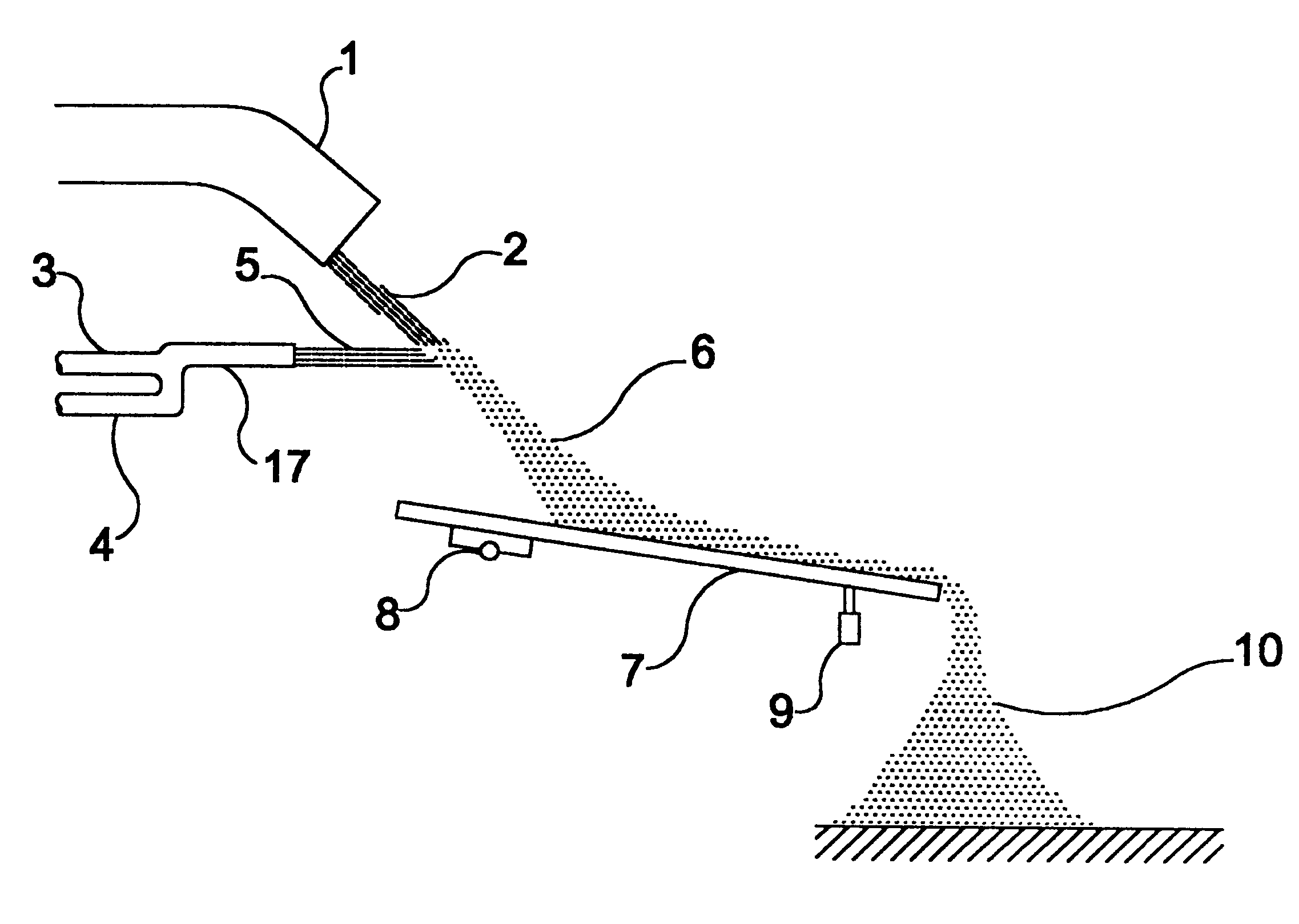 Apparatus and process to extract heat and to solidify molten material particles