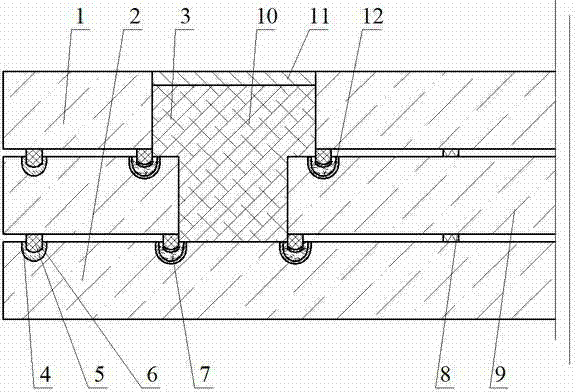 High-temperature-sheet-combination sealed plain double-vacuum-layer glass with edges sealed by sealing grooves and manufacturing method thereof