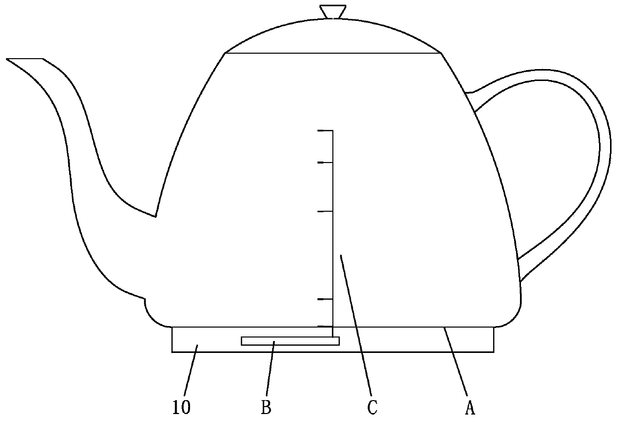 Electric kettle with water level detection function